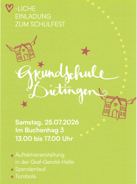 Einladung zum Schulfest 2026